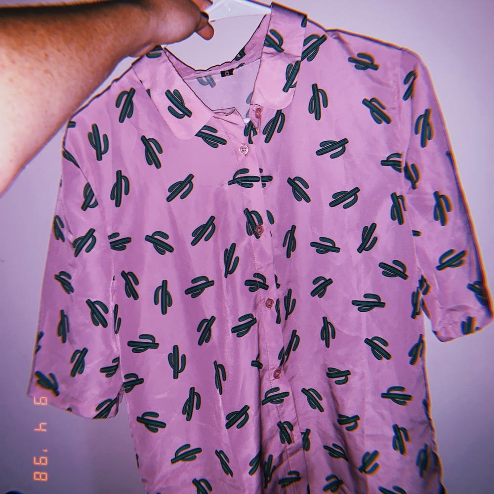 Cactus Button Up!